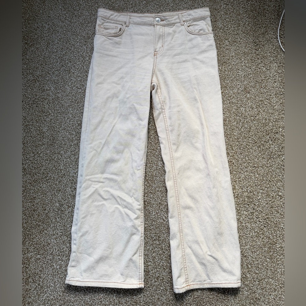 H&M Divided Cream Denim Jeans